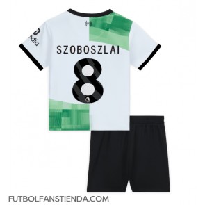 Liverpool Szoboszlai Dominik #8 Segunda Equipación Niños 2023-24 Manga Corta (+ Pantalones cortos)